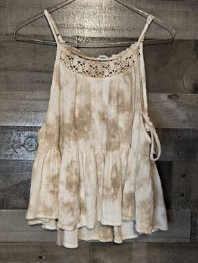 aerie crochet babydoll tank top